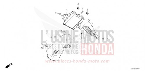 REAR FENDER WW125AM de 2021